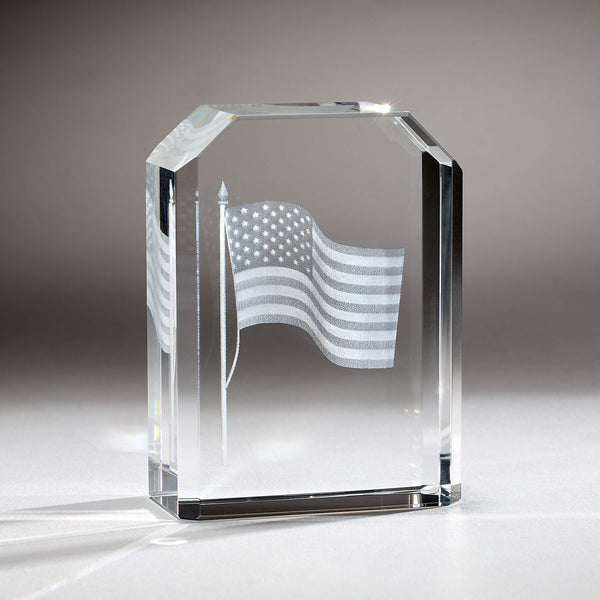 Crystal Flag Paperweight