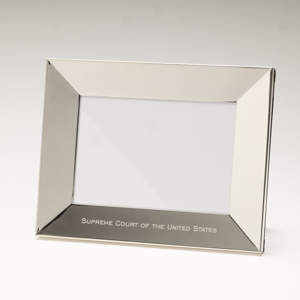 Supreme Court of the United States Silver Plated Frame with Easel Back.