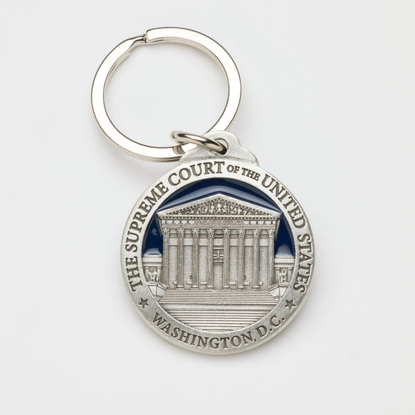 Supreme Court Building Pewter Keychain