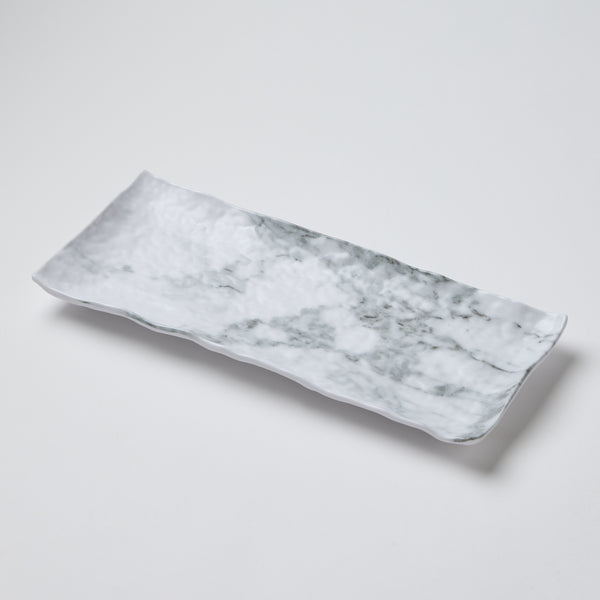 White Marble Melamine Loaf Tray