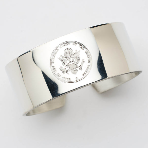 Pewter Cuff Bracelet - Supreme Court Seal