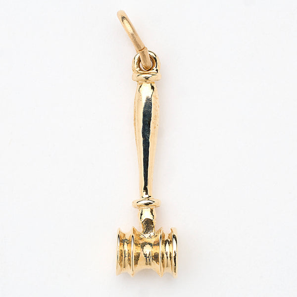 Charm - 3-D Gavel, 14K