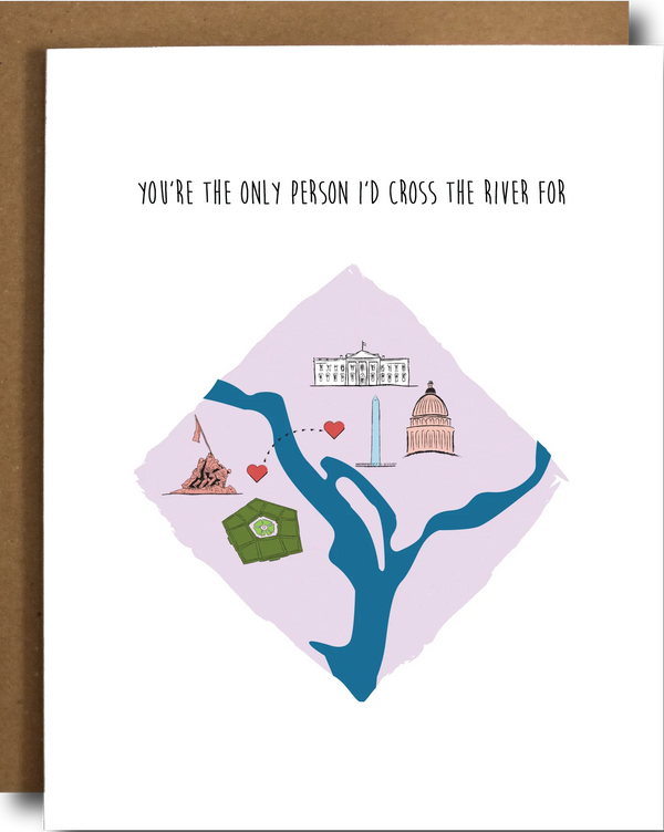 Cross The river Love card