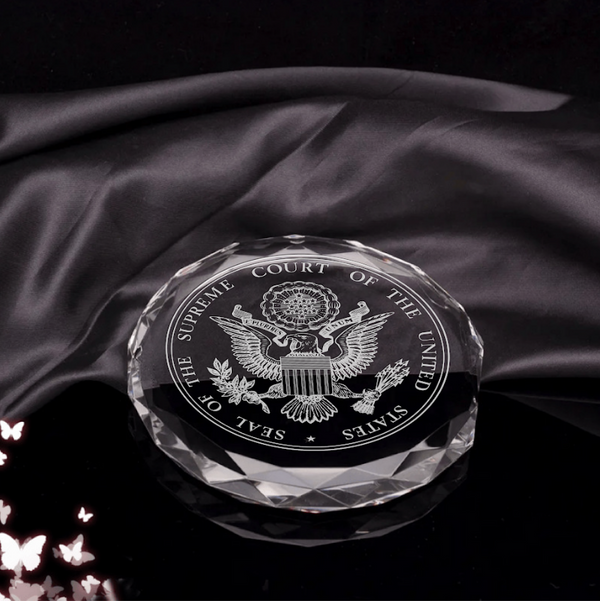 Supreme Court Seal Diamond Paperweight