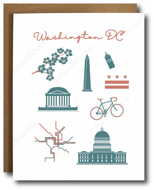 Washington DC Icons Card