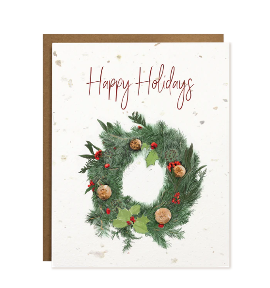 HOLIDAY WREATH. A Plantable Greeting Card