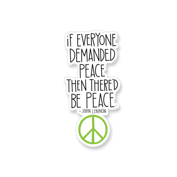 Peace Quote Vinyl Sticker