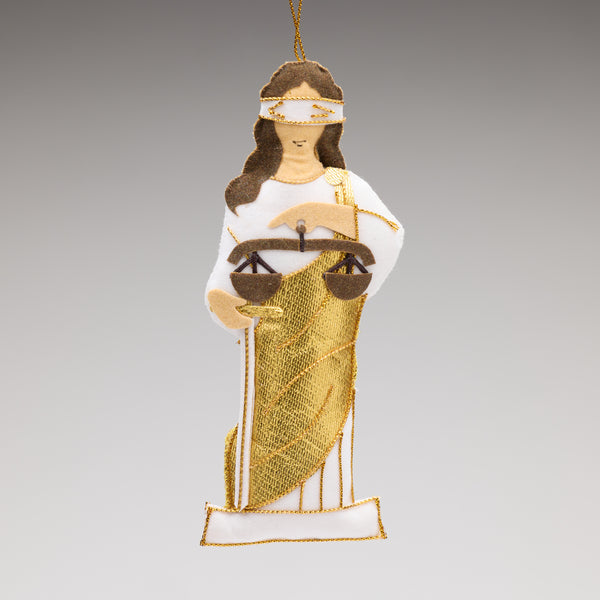 Embroidered Ornament - Lady Justice