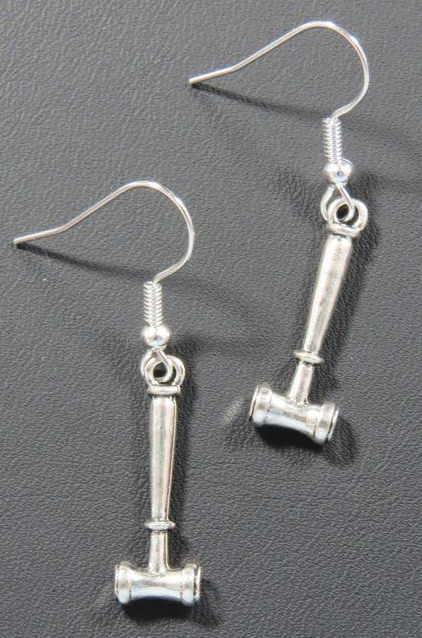 Long Gavel Earrings