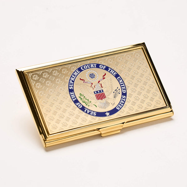 Business Card Case - Supreme Court Seal, Gold