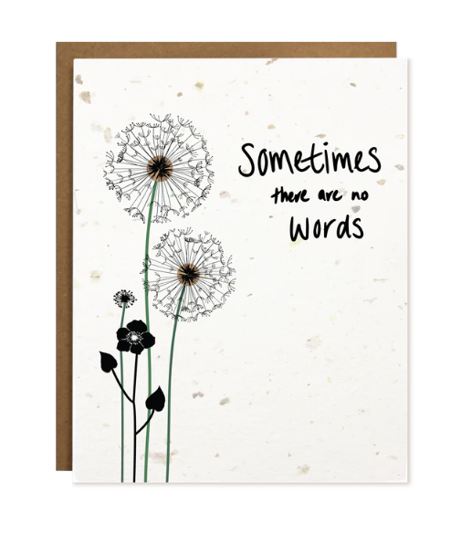 No Words. A Plantable Greeting Card