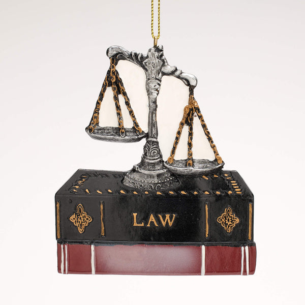 Scales and Law Book Ornament