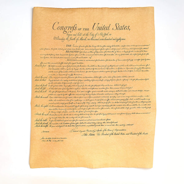 Poster - Bill of Rights Parchment