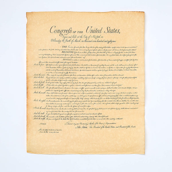 Parchment - Bill of Rights