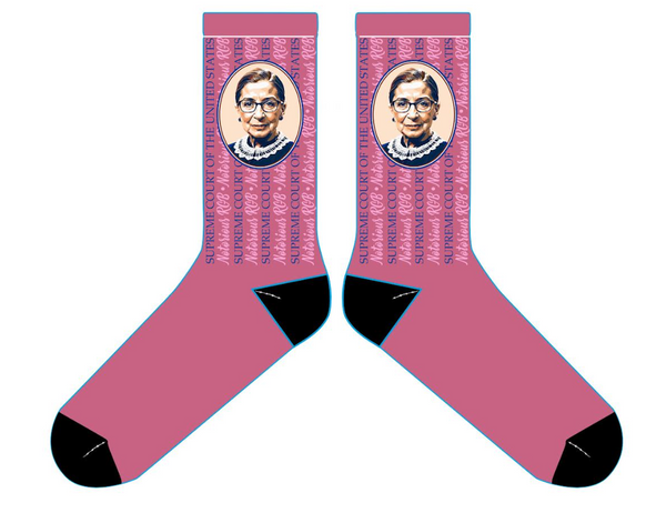 Ruth Bader Ginsburg Pink Socks