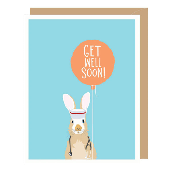 Rabbit Speedy Recovery Get Well Card