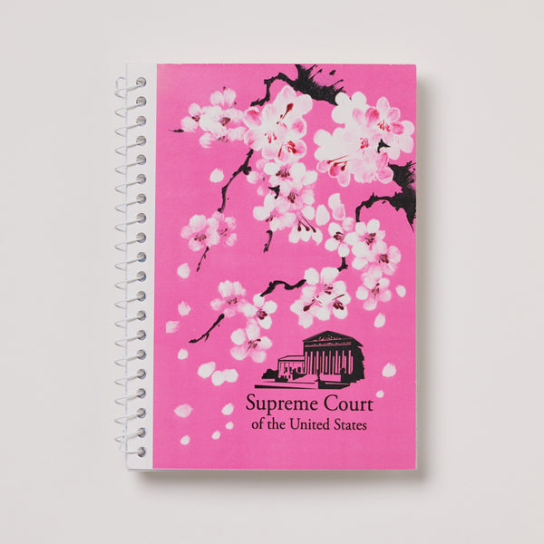 Supreme Court Cherry Blossom Spiral Journal