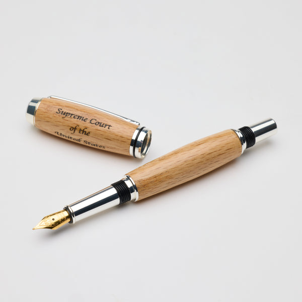 Supreme Court Oak Wood Fountain Pen