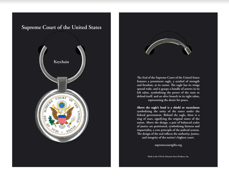 Supreme Court Seal Silver Keychain – Supreme Court Gifts