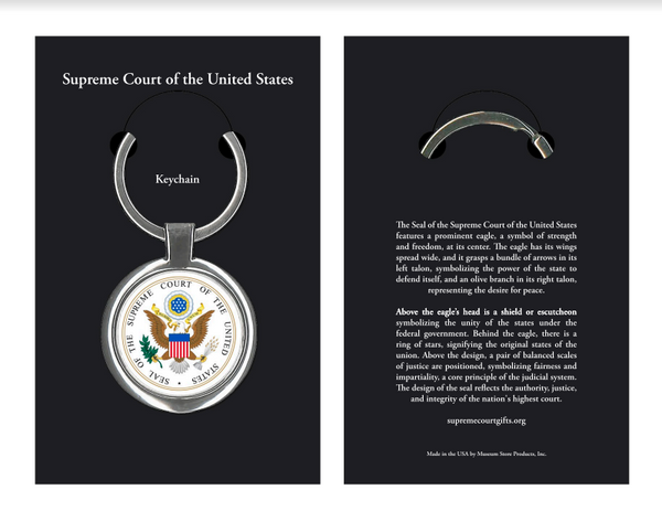 Supreme Court Seal Silver Keychain