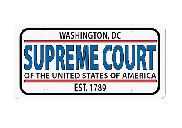 Supreme Court of the United States License Plate