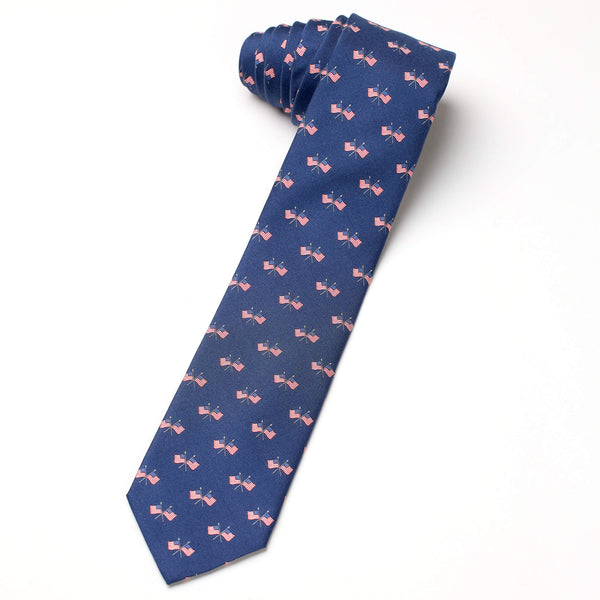 Tie - Crossed American Flag