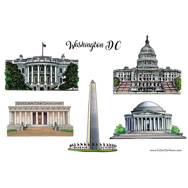 Washington DC Sticker Sheet