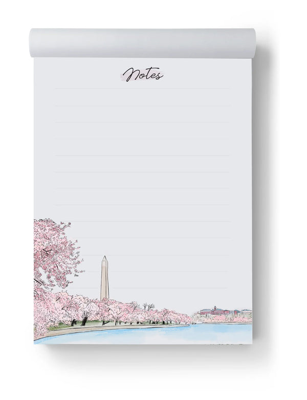 Cherry Blossom Washington Monument Notepad