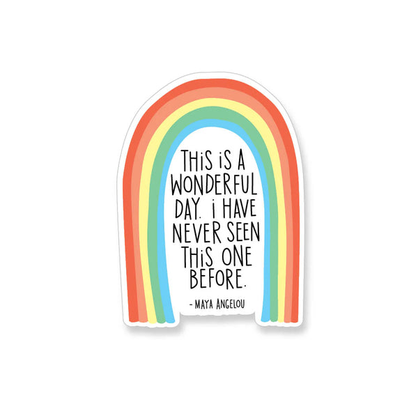 Wonderful Day Rainbow Vinyl Sticker