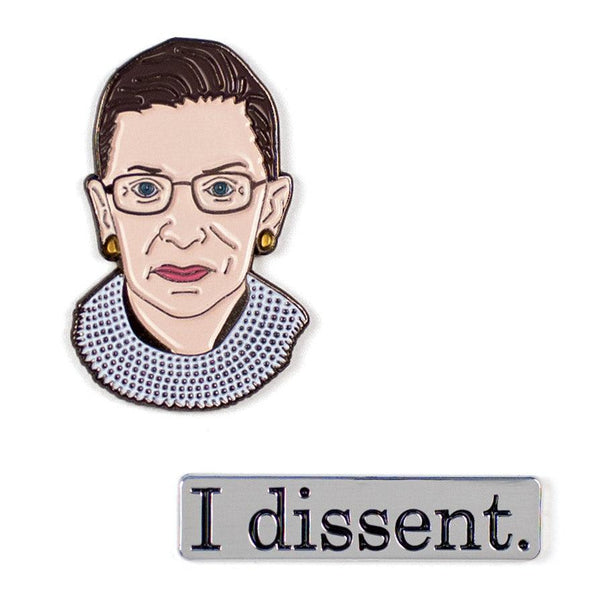 Ruth Bader Ginsburg Enamel Pin Set