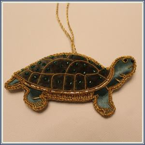 Ornament - Embroidered Turtle